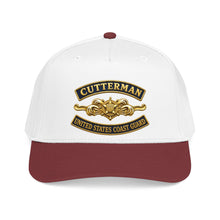 Load image into Gallery viewer, Mid Profile Baseball Cap - USCG - Cutterman - Officer w txt - 3D - Enhanced
