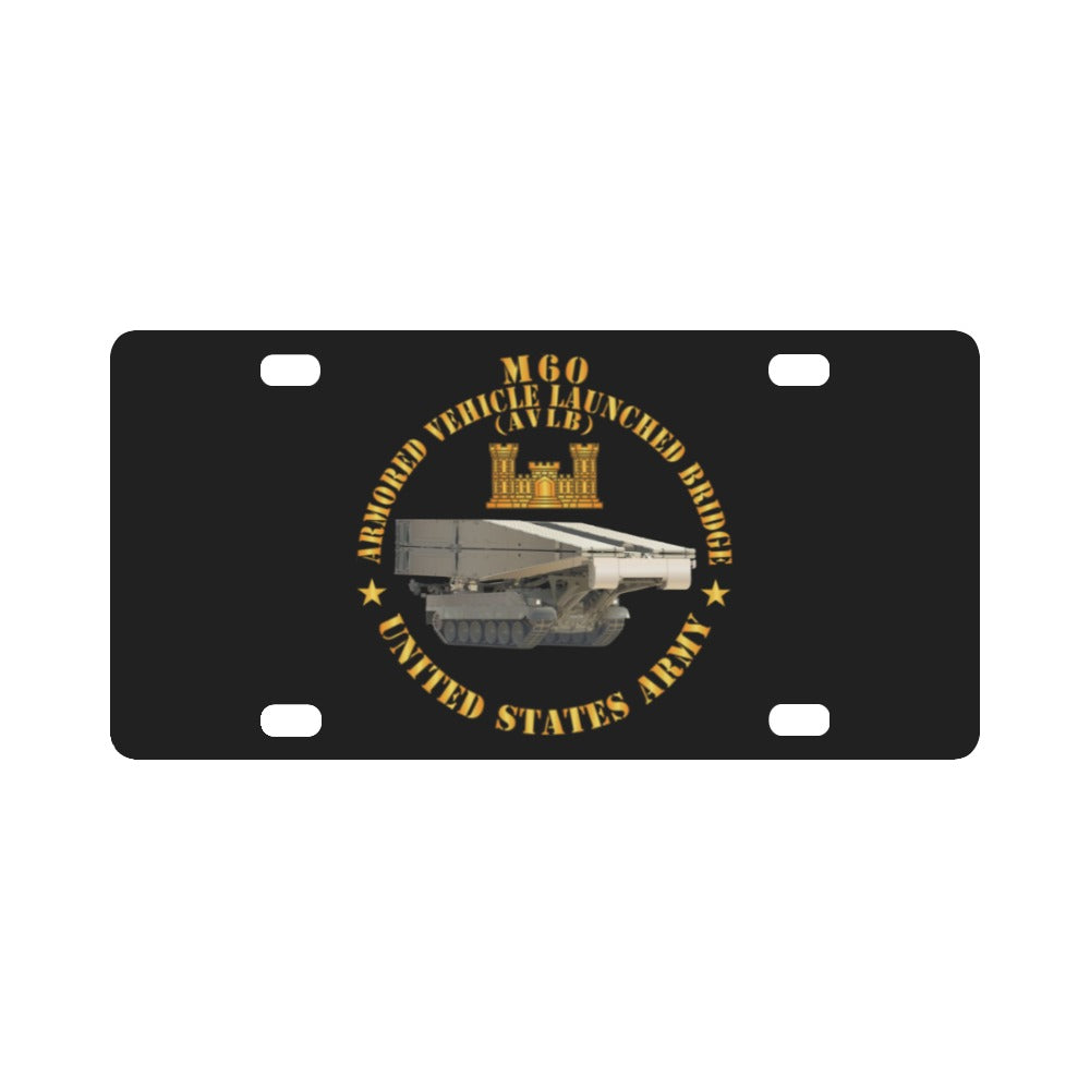 M60 Armored Vehicle Launched Bridge (AVLB) w ENG Br X 300 Classic License Plate