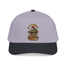 Load image into Gallery viewer, Mid Profile Baseball Cap - Army - Cold War Vet -  3rd Armored Division  - Gelnhausen, Germany - M60A3 Tank  - Spearhead w Fire - 3D - Enhanced
