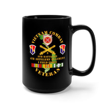 Load image into Gallery viewer, Black Mug 15oz - Army - Vietnam Combat Vet - 8th Bn 4th Artillery - I Field Force
