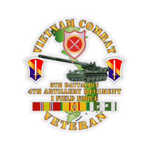 Kiss-Cut Stickers - Vietnam Combat Vet - 8th Bn 4th Artillery - I Field Force w M107