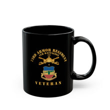 Load image into Gallery viewer, Black Mug (11oz, 15oz) - 4th Battalion 73rd Armor Regiment - Veteran W DUI wo At War - Br X 300
