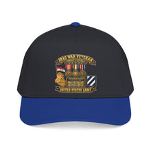Load image into Gallery viewer, Mid Profile Baseball Cap - Army - Iraq War Veteran - Ribbon Bar - Map - SSI - 3rd Infantry Division - 3D - Enhanced
