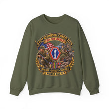 Load image into Gallery viewer, Crewneck Sweatshirt - Army - 442nd Infantry Regimental Combat Team - 3D - Enhanced with EUR WWII SVC
