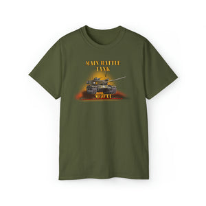 Unisex Ultra Cotton Tee - Main Battle Tank - M60A1 w Fire- Right Face