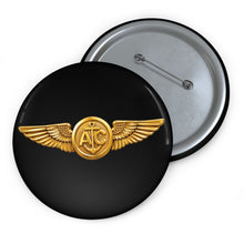 Load image into Gallery viewer, Custom Pin Buttons - USCG - Aircrew Badge wo txt - 3D - Enhanced
