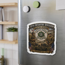 Load image into Gallery viewer, 18th Infantry Division Collage Die-Cut Magnet - 3D Enhanced Vinyl
