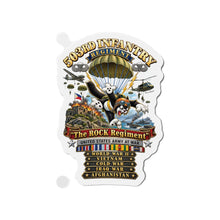 Load image into Gallery viewer, Die-Cut Magnet - Army - 503rd Parachute Infantry Regiment - The Rock Regiment - Wars - 3D - Enhanced
