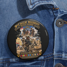 Load image into Gallery viewer, Custom Pin Buttons - Army - Todays Buffalo Soldiers in Iraq - OIF - Cavalrymen at War  w IRAQ SVC - 3D - Enhanced
