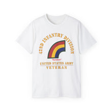 Load image into Gallery viewer, Unisex Ultra Cotton Tee - Army - SSI - 42nd Infantry Division - Rainbow - US Army Veteran X 300
