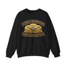 Load image into Gallery viewer, Crewneck Sweatshirt - USCG - Tactical Law Enforcement w txt - 3D - Enhanced

