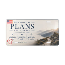 Load image into Gallery viewer, Vanity Plate – For I know the plans I have for you
