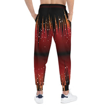 Load image into Gallery viewer, Athletic Joggers (AOP) - Red Night Sky Full of Stars
