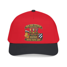 Load image into Gallery viewer, Mid Profile Baseball Cap - Army - Iraq War Veteran - Ribbon Bar - Map - SSI - 3rd Infantry Division - 3D - Enhanced

