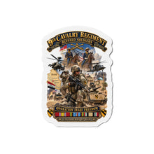 Load image into Gallery viewer, Die-Cut Magnet - Army - Todays Buffalo Soldiers in Iraq - OIF - Cavalrymen at War  w IRAQ SVC - 3D - Enhanced
