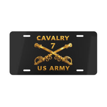 Load image into Gallery viewer, License Plate - Army - 7th Cavalry Branch - US Army Cavalry - 3D - enhanced
