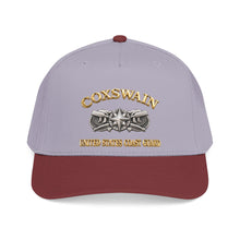 Load image into Gallery viewer, Mid Profile Baseball Cap - USCG - Coxswain w txt - Gold - 3D - Enhanced
