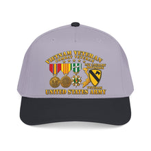 Load image into Gallery viewer, Mid Profile Baseball Cap - Army - Vietnam  Vet - w Medals - VN - 1st Cav Division - 3D - Enhanced
