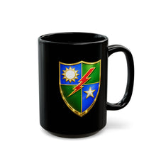 Load image into Gallery viewer, Black Mug  (15oz) - Army - DUI - 75th Ranger Regiment wo txt - 3D - Enhanced
