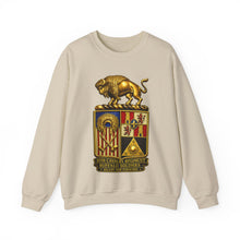 Load image into Gallery viewer, Crewneck Sweatshirt - Army - 10th Cavalry Regiment - BUffalo Soldiers - COA - Ready and Forward - 3D Enhanced
