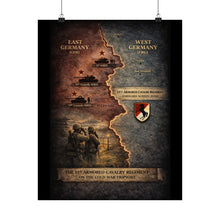 Load image into Gallery viewer, Matte Poster - 11th ACR Germany Map w Soviet and US Forces
