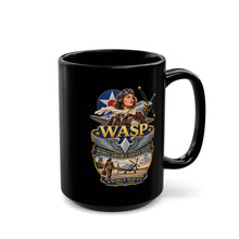 Load image into Gallery viewer, Black Mug  (15oz) - WASP - Women Airforce Service Pilot - WWII - 3D - Enhanced
