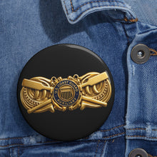Load image into Gallery viewer, Custom Pin Buttons - USCG - Coxswain - Auxiliary wo txt - 3D - Enhanced
