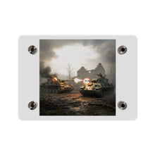 Load image into Gallery viewer, Acrylic Wall Art Panel - M10 Wolverine battles German Panzer Tank WWII
