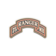 Load image into Gallery viewer, Kiss-Cut Stickers - Army - 75th Ranger Regiment - MIB - Ranger Scroll - 3D - Enhanced
