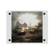 Load image into Gallery viewer, Acrylic Wall Art Panel - M10 Wolverine battles German Panzer Tank WWII
