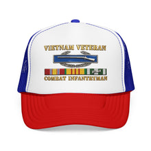 Load image into Gallery viewer, Foam Trucker Hat - Army - Vietnam Veteran - Cbt Infantryman w CIB VN SVC - 3D X 300
