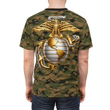 Load image into Gallery viewer, AOP - USMC Camouflage Pattern w Eagle Globe Anchor
