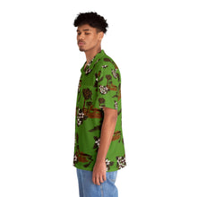 Load image into Gallery viewer, Men&#39;s Hawaiian Shirt (AOP) - Lite Green - Flowers and Palms
