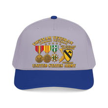 Load image into Gallery viewer, Mid Profile Baseball Cap - Army - Vietnam  Vet - w Medals - VN - 1st Cav Division - 3D - Enhanced
