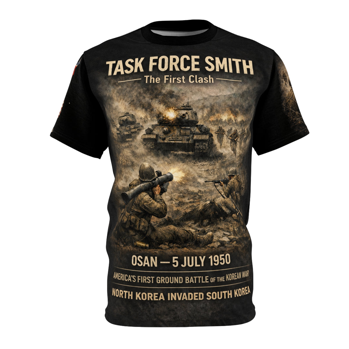 Korean War Task Force Smith Tribute Tee | First Fight Memorial Shirt ...