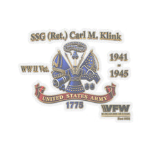 Load image into Gallery viewer, Kiss-Cut Stickers - SSG - Carl M. Klink - Veteran tribute in 3D enhanced
