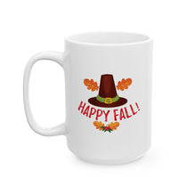 Load image into Gallery viewer, White Ceramic Mug - 11oz &amp; 15oz - Happy Fall
