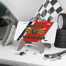Load image into Gallery viewer, License Plate - USCG - Coxswain - Auxiliary w txt - 3D - Enhanced
