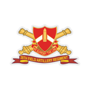 Kiss-Cut Stickers - Army - 28th Field Artillery Regiment w Br - Ribbon X 300