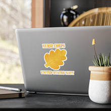 Load image into Gallery viewer, Kiss-Cut Vinyl Decals - Navy Nurse Corps Pin Branch w Txt wo Oak Leaf X 300 - 6X6 IN
