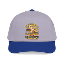 Load image into Gallery viewer, Mid Profile Baseball Cap - Army - Gulf War Combat - 1st Armored Divi - Old Ironsides - Veteran - Map w GULF SVC - 3D - Enhanced
