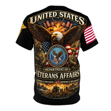 Load image into Gallery viewer, Veterans Tribute Tee — VA Patriotic Emblem "Veterans' Honor"
