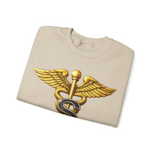 Load image into Gallery viewer, Crewneck Sweatshirt - Army Medical Specialist Corps Branch Insignia - 3D - Enhanced
