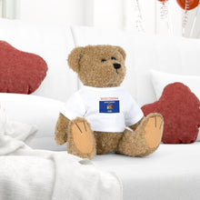Load image into Gallery viewer, Plush Toy with T-Shirt - Wisconsin Baby with Wisconsin Flag
