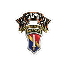 Load image into Gallery viewer, Kiss-Cut Stickers - SSI - Vietnam - C Co 75th Ranger - 1st FF - E-20 Inf - 3D X 300
