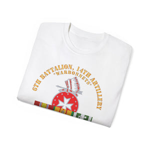 Unisex Ultra Cotton Tee - 6th Battalion, 14th Artillery Regiment - DUI - Warbonnets - VN SVC BAR - Top X 300