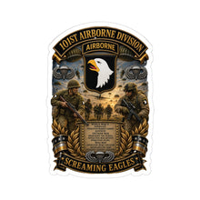Load image into Gallery viewer, Kiss-Cut Stickers - Army - 101st Airborne Division - Screaming Eagles - Collage - 3D - Enhanced
