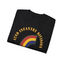 Load image into Gallery viewer, Unisex Ultra Cotton Tee - Army - SSI - 42nd Infantry Division - Rainbow - US Army Veteran X 300
