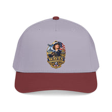 Load image into Gallery viewer, Mid Profile Baseball Cap - WAVES - Women Accepted for Volunteer Emergency Service WWII - 3D - Enhanced
