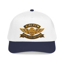 Load image into Gallery viewer, Mid Profile Baseball Cap - USCG - Aircrew Badge w txt - 3D - Enhanced
